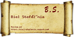 Biel Stefánia névjegykártya